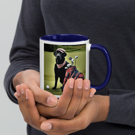 Golden Retriever Golfer- Mug with Color Inside