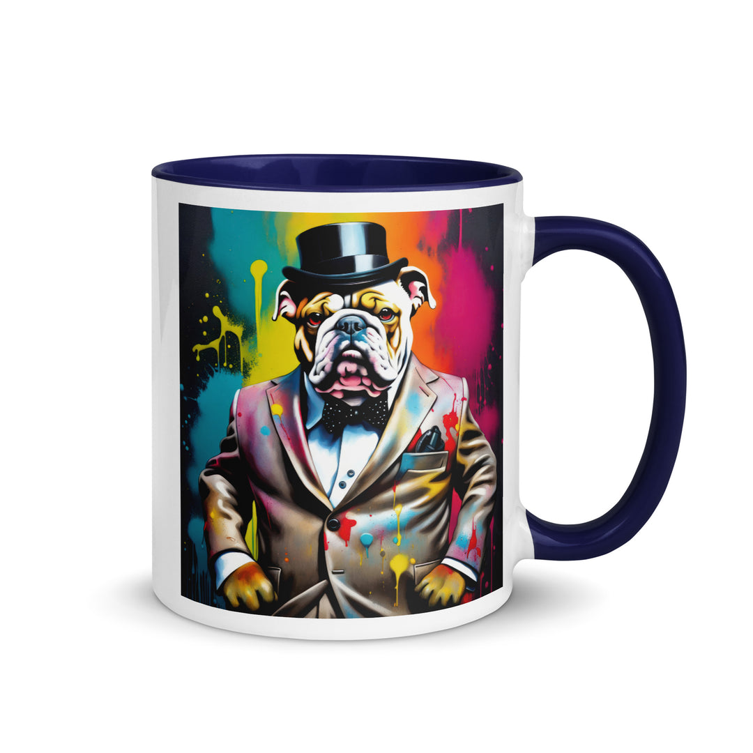 Bulldog- Mug with Color Inside v4