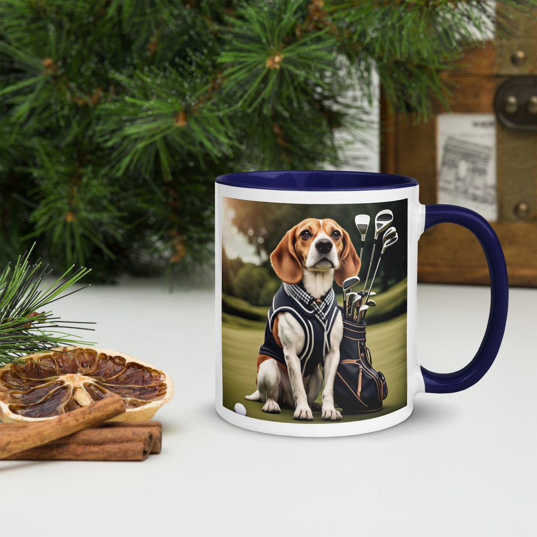 Beagle Golfer- Mug with Color Inside