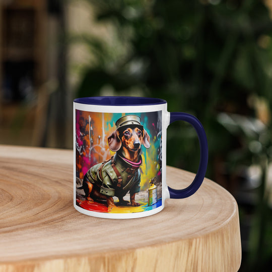 Dachshund- Mug with Color Inside v5