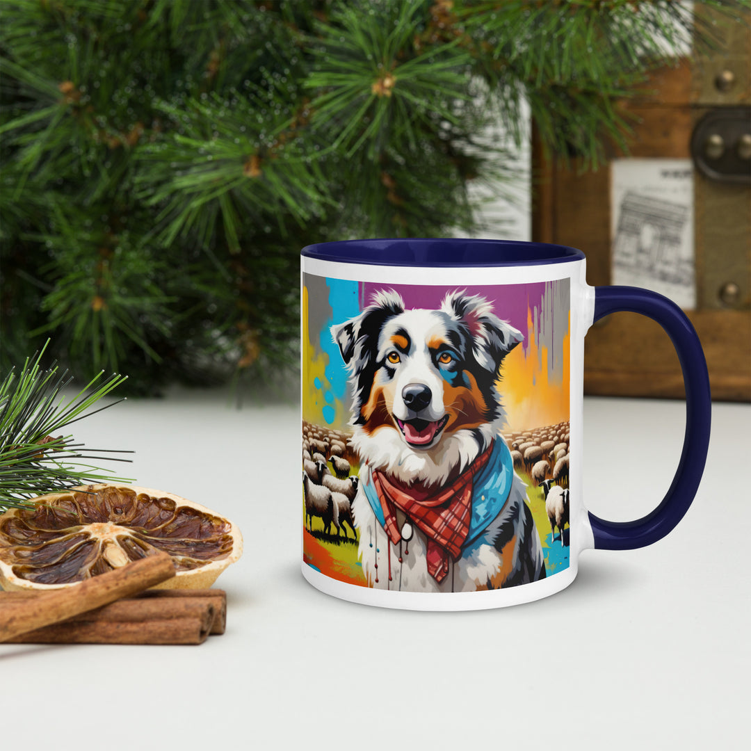 Australian Shepherd- Mug with Color Inside v3