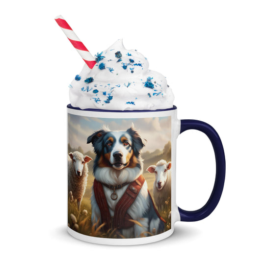 Australian Shepherd- Mug with Color Inside v4