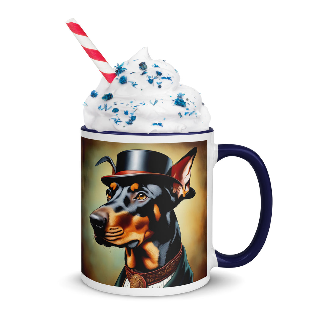 Doberman Pinscher- Mug with Color Inside v3