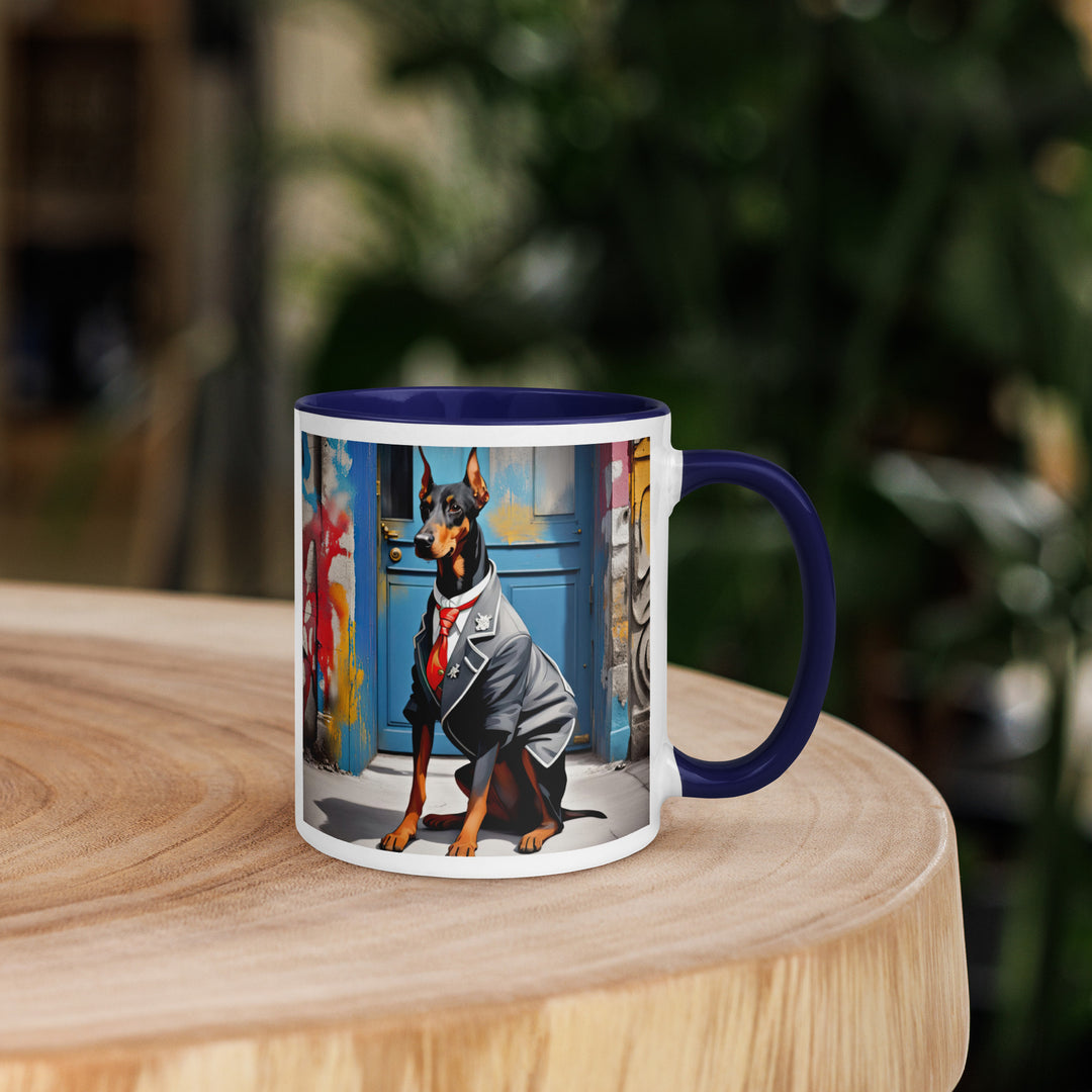 Doberman Pinscher- Mug with Color Inside v5