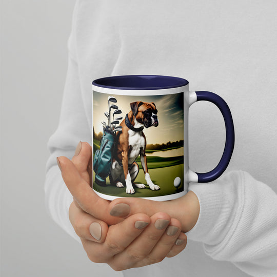 Boxer Golfer- Mug with Color Inside v3