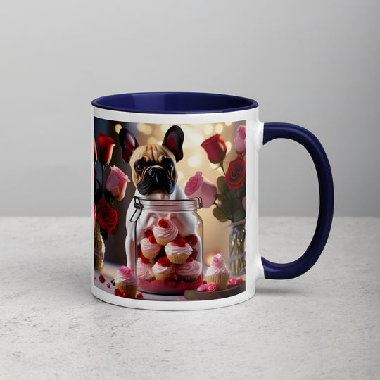 French Bulldog Romantic- Mug with Color Inside v2