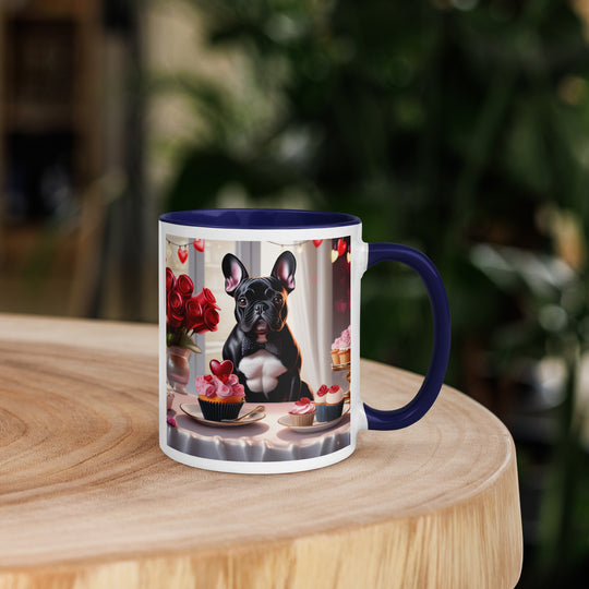 French Bulldog Romantic- Mug with Color Inside v3