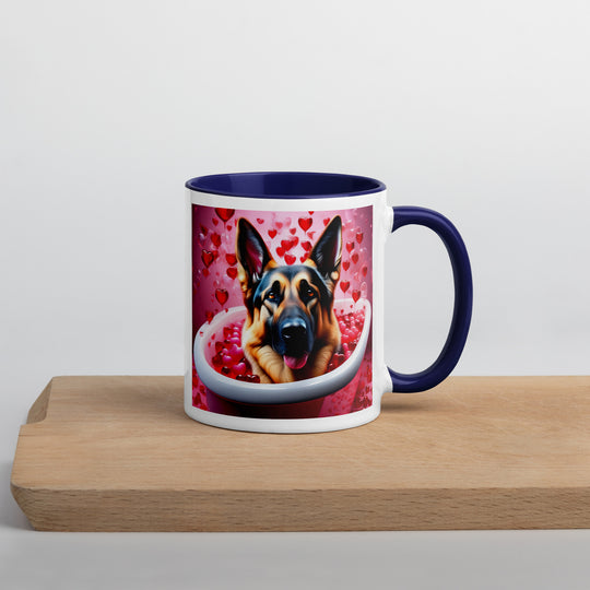 German Shepherd Romantic- Mug with Color Inside