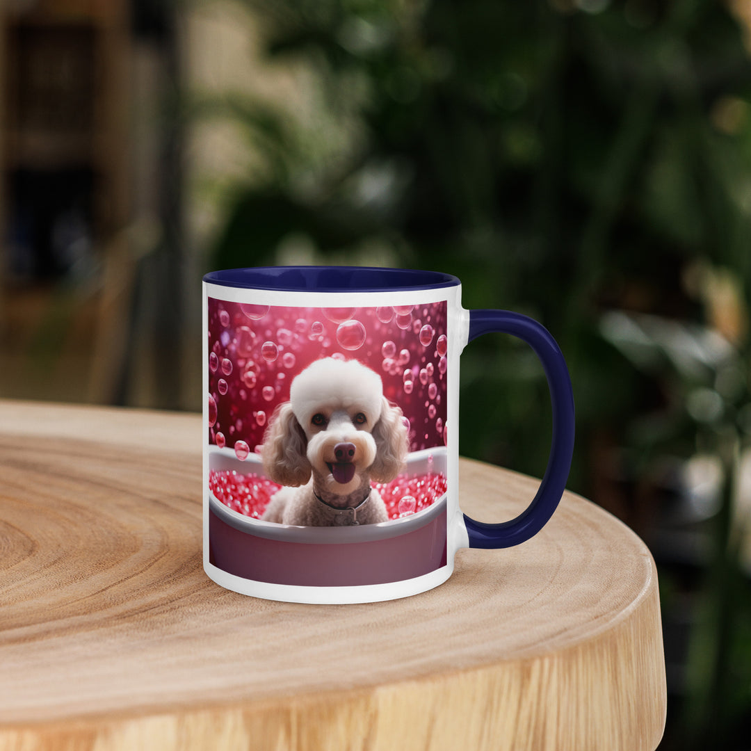 Poodle Romantic- Mug with Color Inside