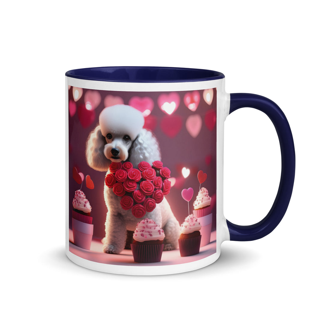 Poodle Romantic- Mug with Color Inside v3