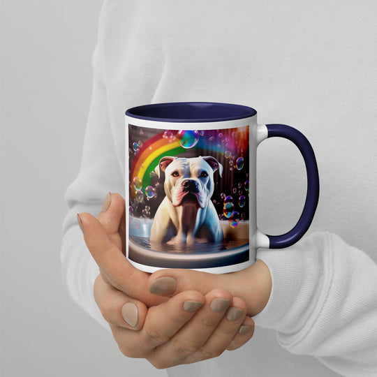 American Bulldog Romantic- Mug with Color Inside v3