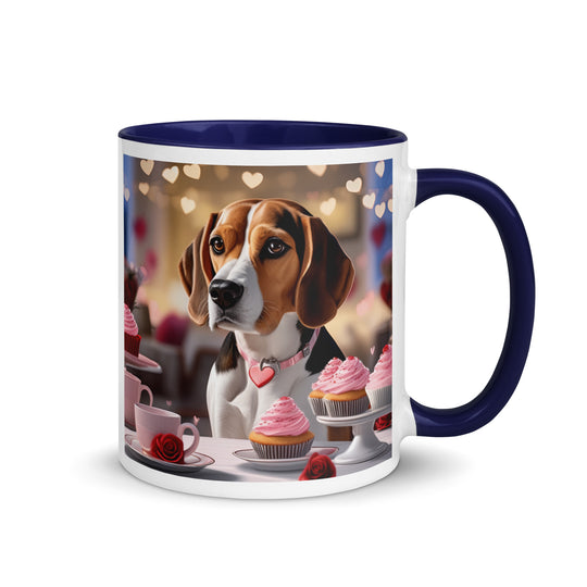 Beagle Romantic- Mug with Color Inside v2