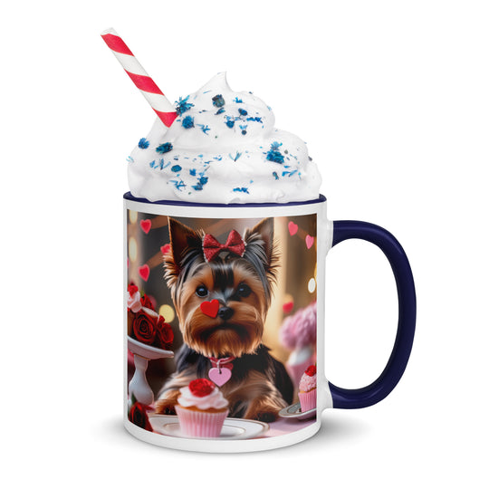 Yorkshire Terrier Romantic- Mug with Color Inside v2