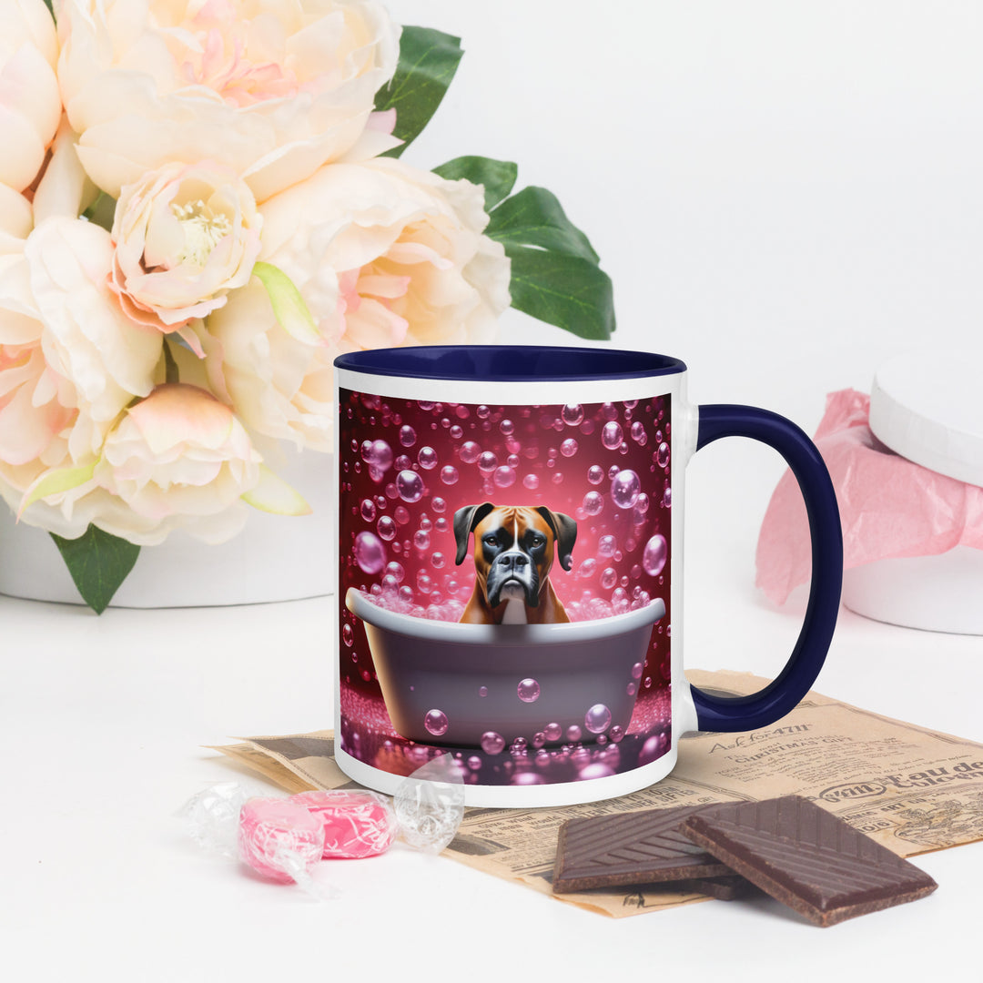 Boxer Romantic- Mug with Color Inside