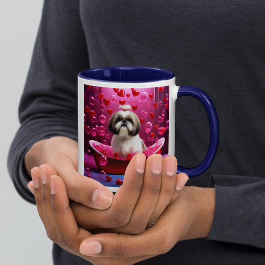 Shih Tzu Romantic- Mug with Color Inside v2