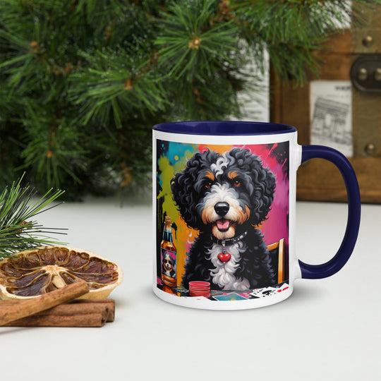 Bernedoodle General- Mug with Color Inside v10