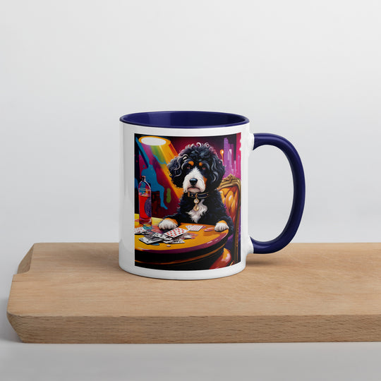 Bernedoodle General- Mug with Color Inside v14