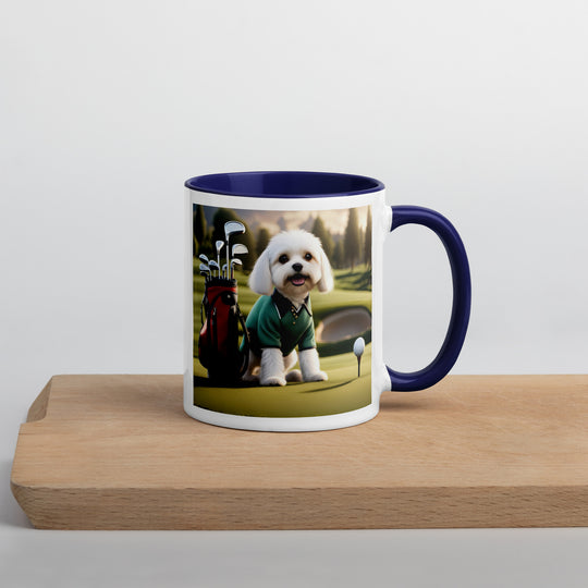 Cavachon Golfer- Mug with Color Inside v3