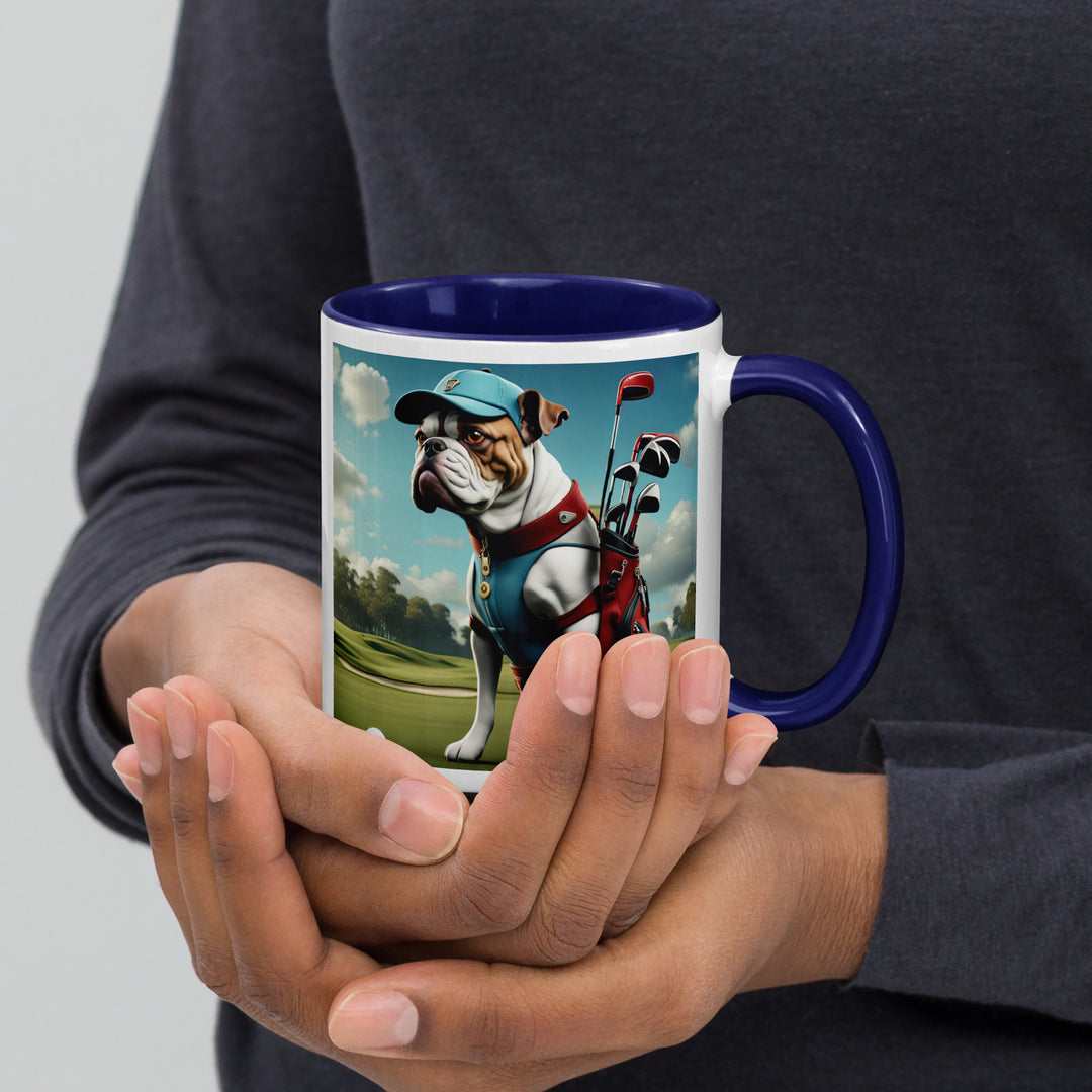 Catahoula Bulldog Golfer- Mug with Color Inside