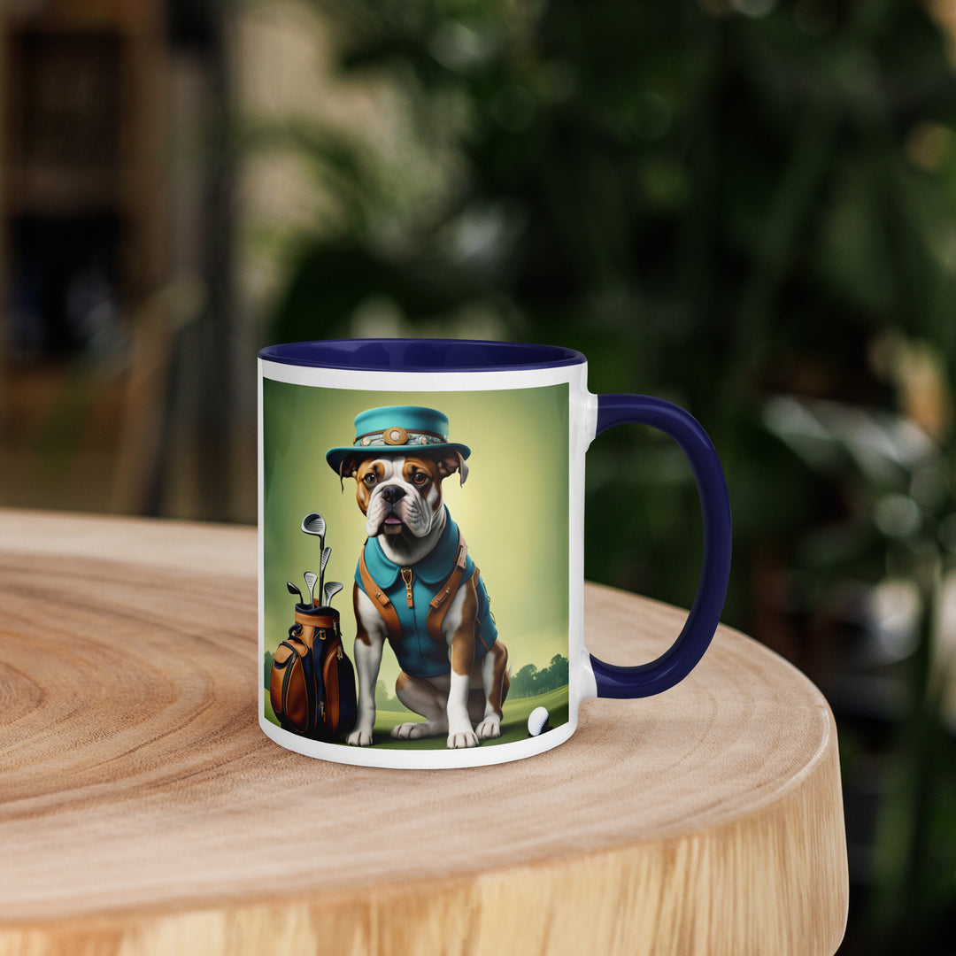 Catahoula Bulldog Golfer- Mug with Color Inside v3