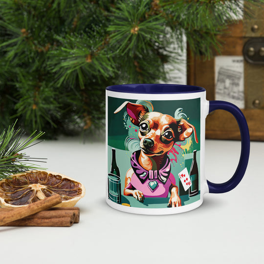 Chiweenie General- Mug with Color Inside v14