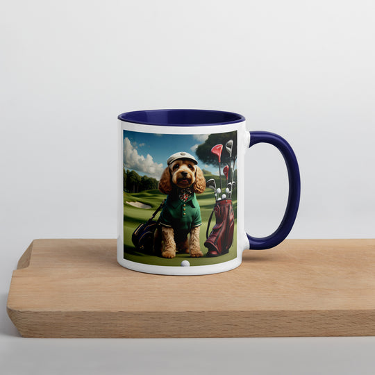 Cockapoo Golfer- Mug with Color Inside