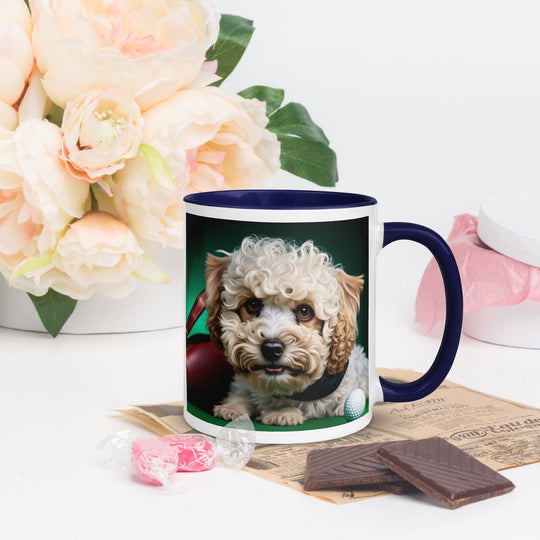 Maltipoo Golfer- Mug with Color Inside v3