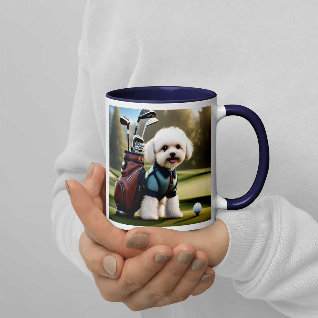 Maltipoo Golfer- Mug with Color Inside v4