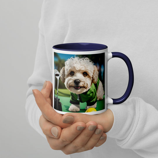 Maltipoo Golfer- Mug with Color Inside v5