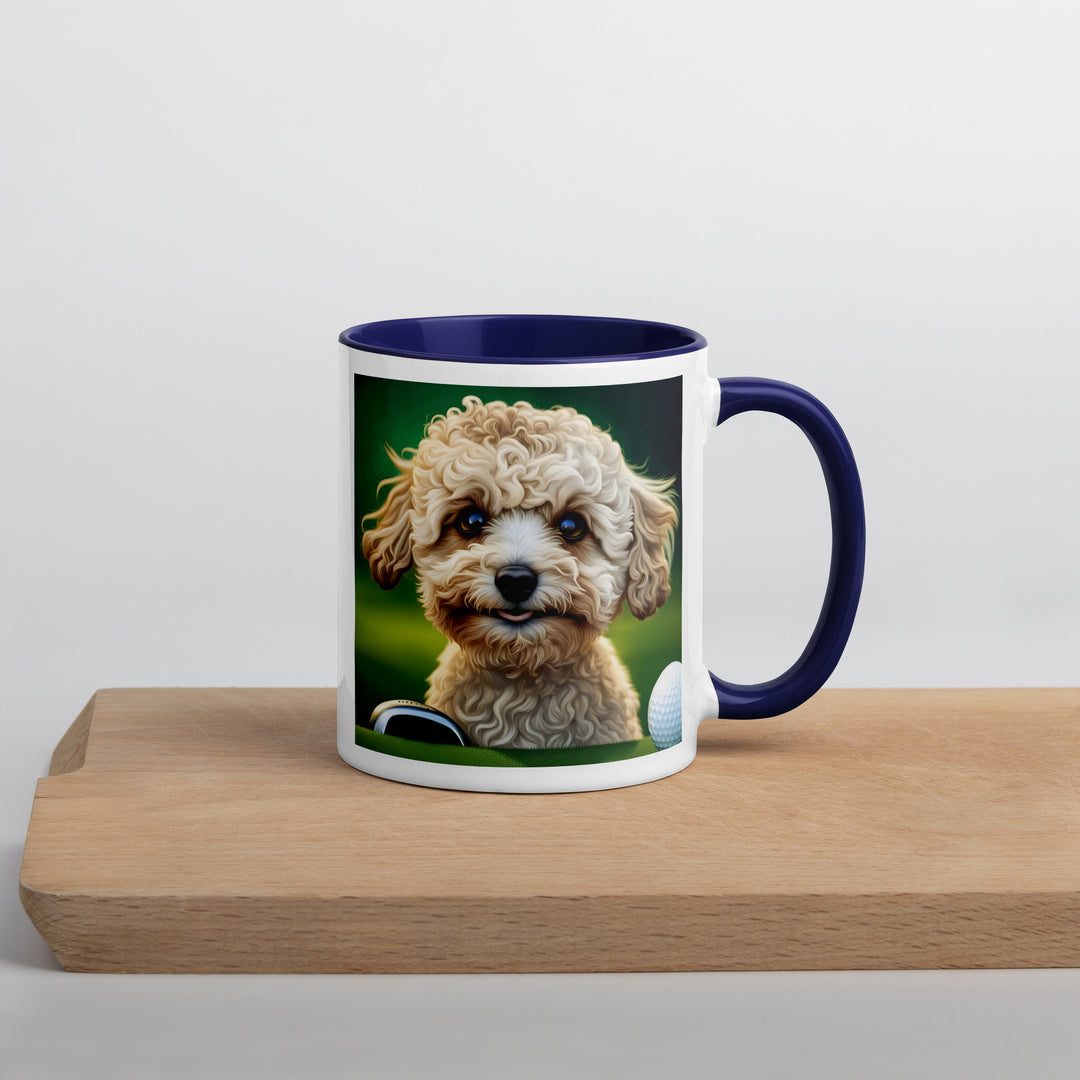 Maltipoo Golfer- Mug with Color Inside v6