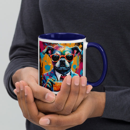 Pekapoo General- Mug with Color Inside v9