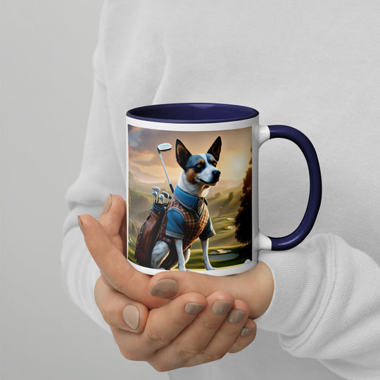 Texas Heeler Golfer- Mug with Color Inside v6