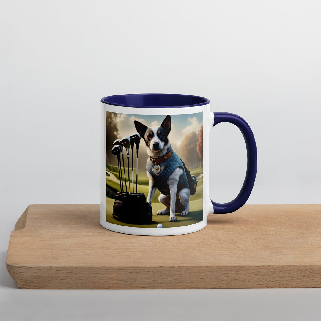 Texas Heeler Golfer- Mug with Color Inside v5