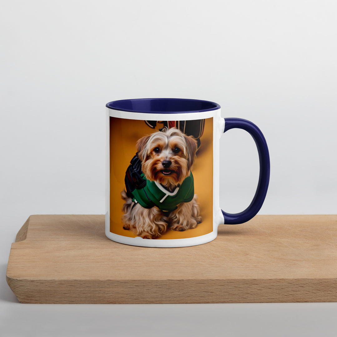 Yorkipoo Golfer- Mug with Color Inside