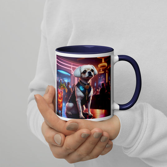 Pugapoo General- Mug with Color Inside v7