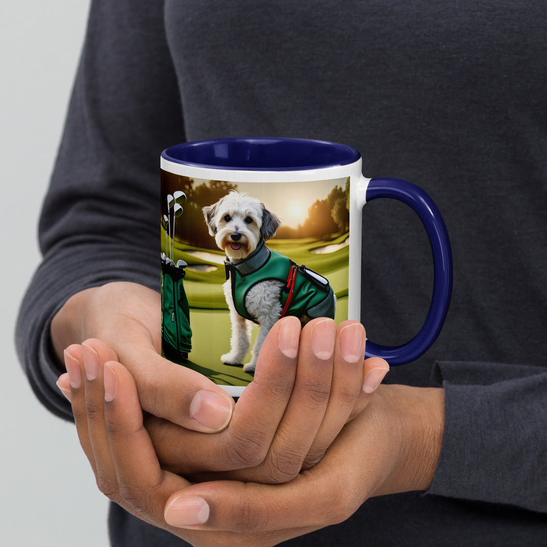 Schnoodle Golfer- Mug with Color Inside v4