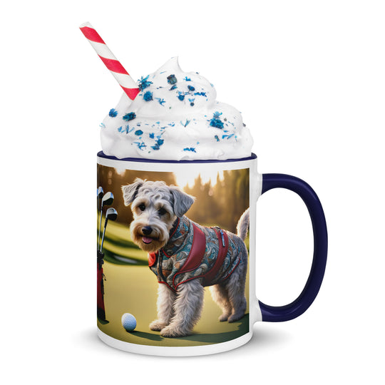 Schnoodle Golfer- Mug with Color Inside v10