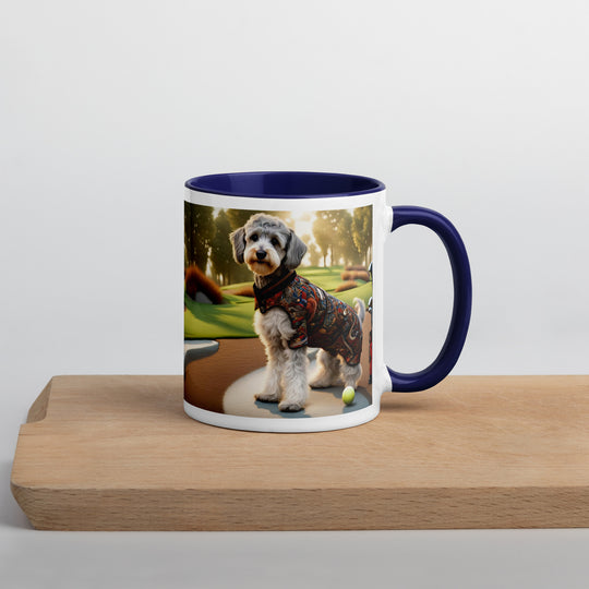 Schnoodle Golfer- Mug with Color Inside v14