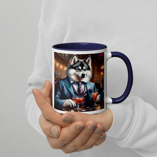 Pomsky General- Mug with Color Inside v8