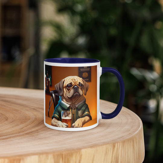 Puggle Golfer- Mug with Color Inside v14