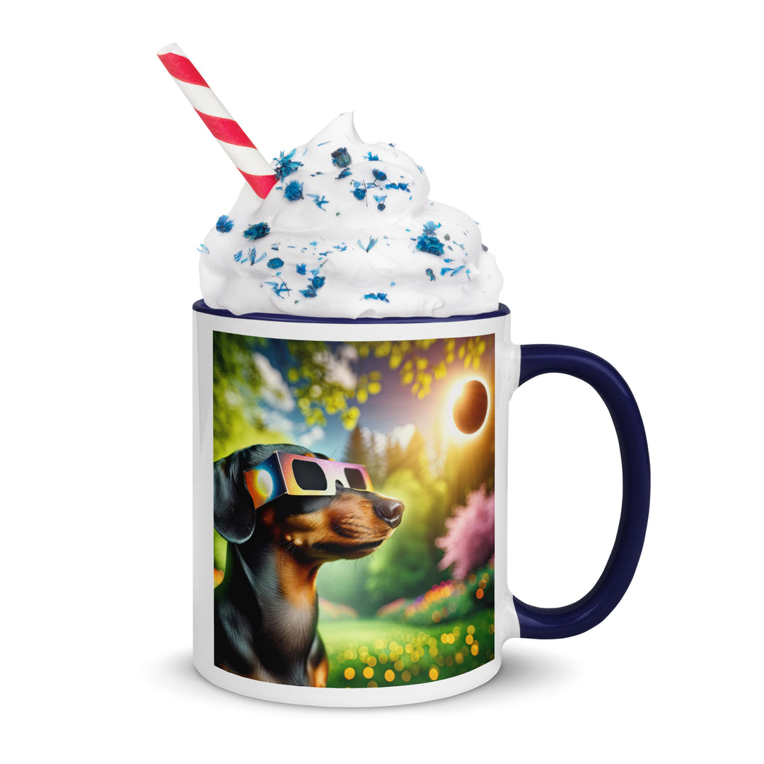 Dachshund Eclipse- Mug with Color Inside