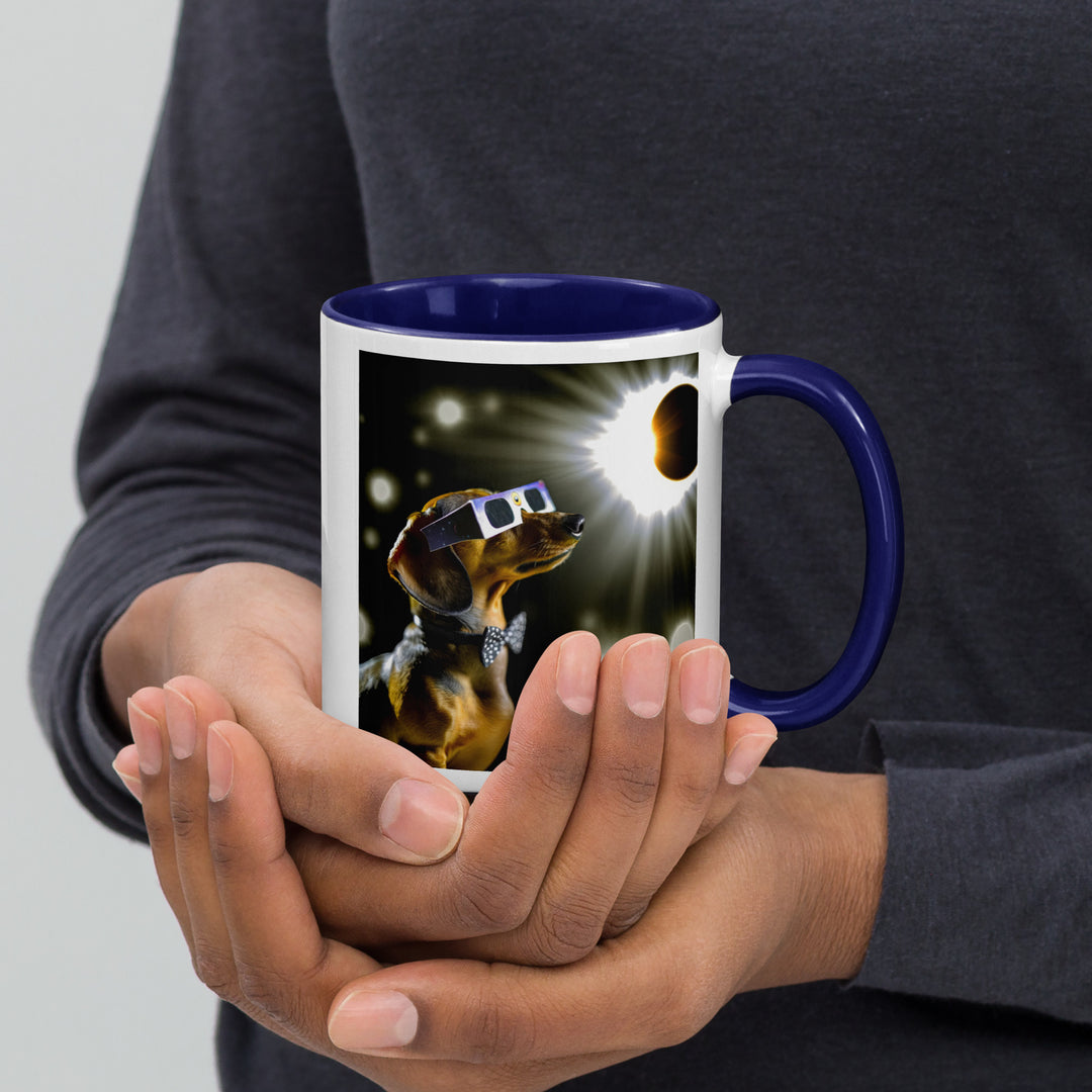 Dachshund Eclipse- Mug with Color Inside v2