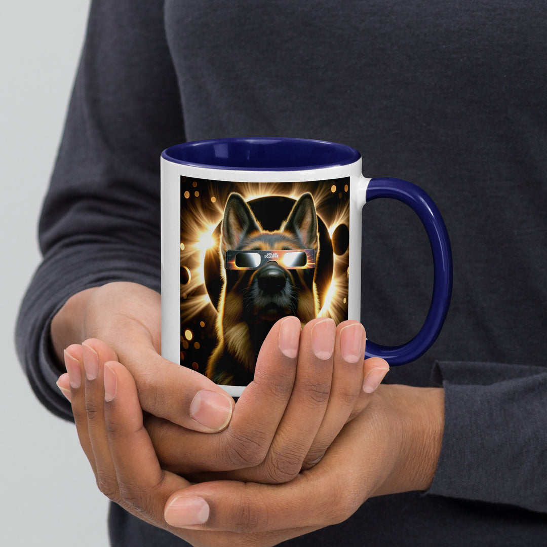 German Shepherd Eclipse- Mug with Color Inside v2