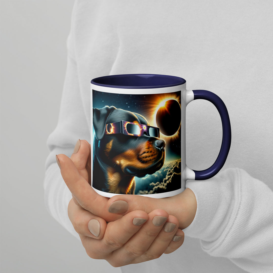 Rottweiler Eclipse- Mug with Color Inside v2