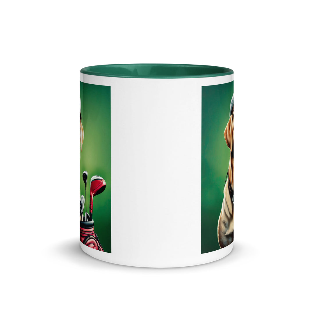 Mug with Color Inside-Labrador Retriever Golfer V2