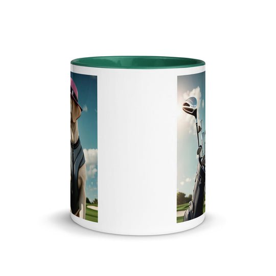 Mug with Color Inside-Labrador Retriever Golfer V3