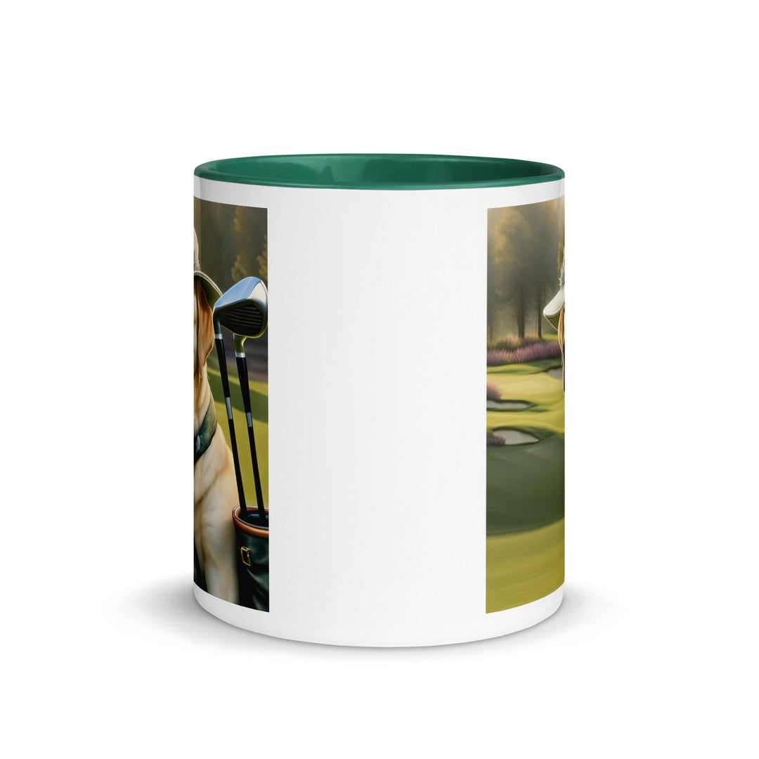 Mug with Color Inside-Labrador Retriever Golfer V4