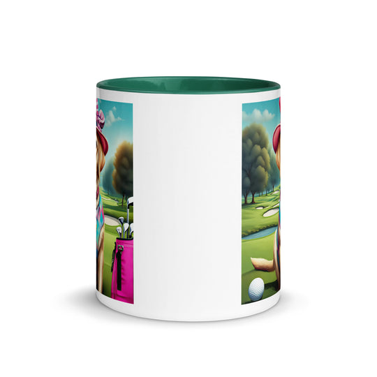 Mug with Color Inside-Labrador Retriever Golfer V6