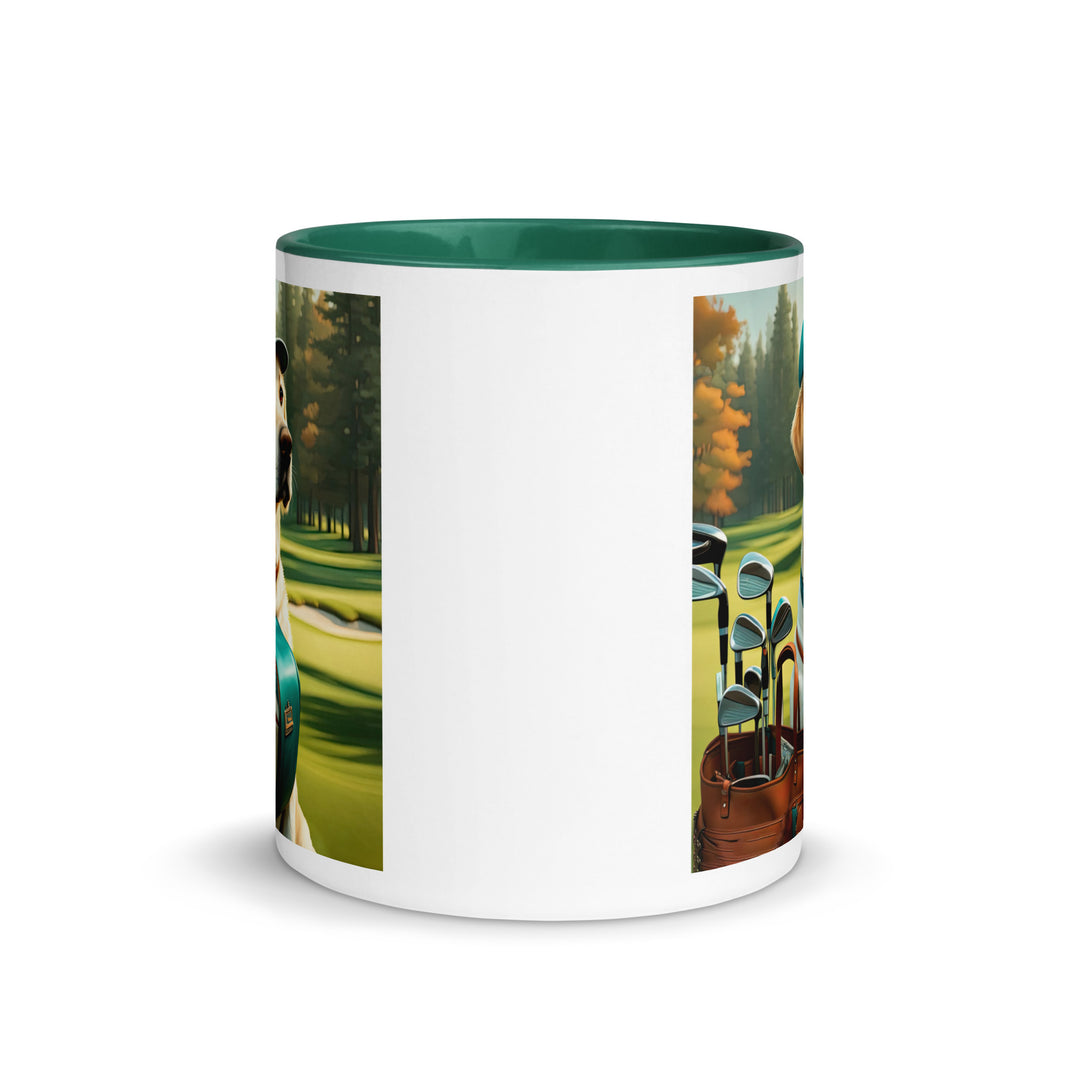 Mug with Color Inside-Labrador Retriever Golfer  V7