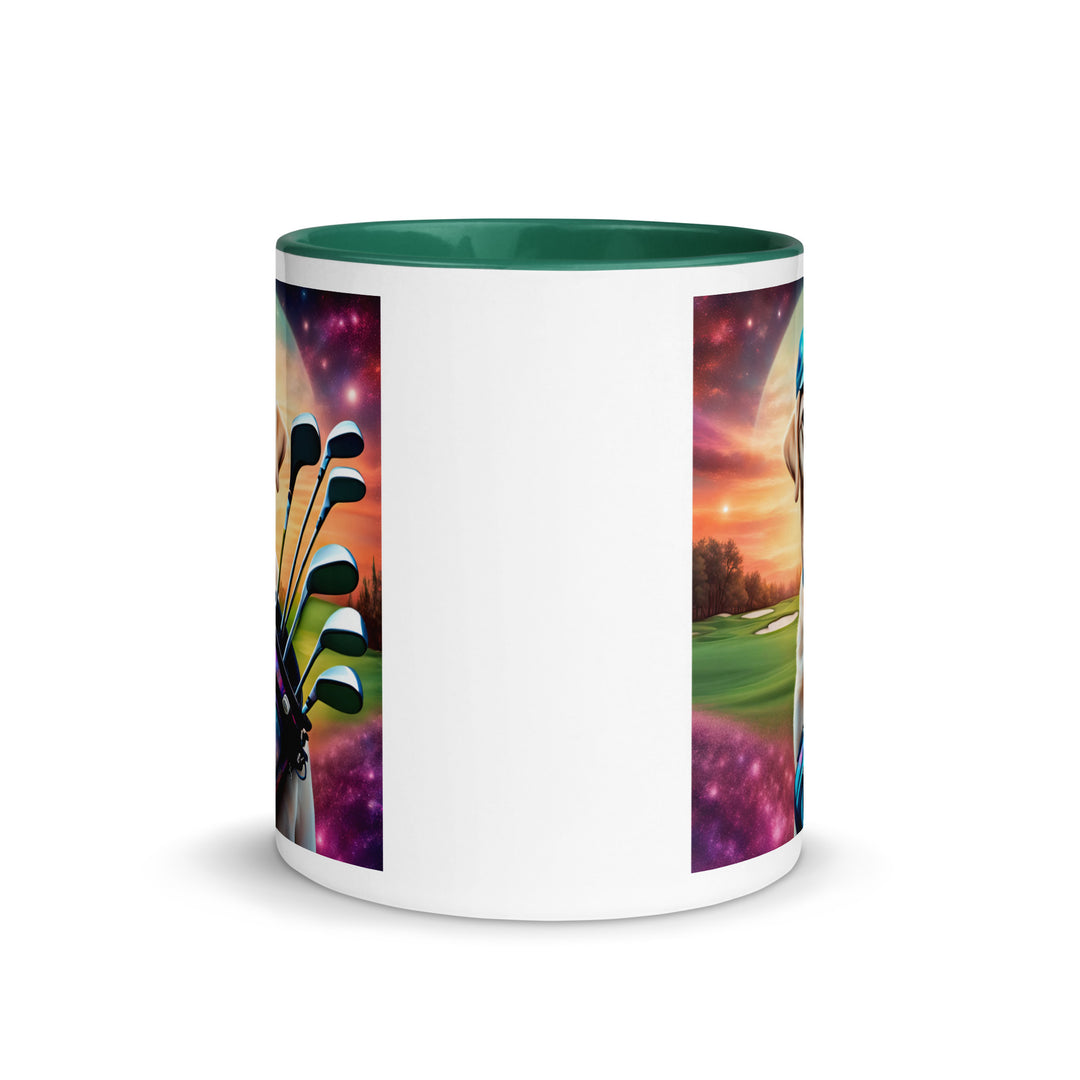 Mug with Color Inside-Labrador Retriever Golfer V8